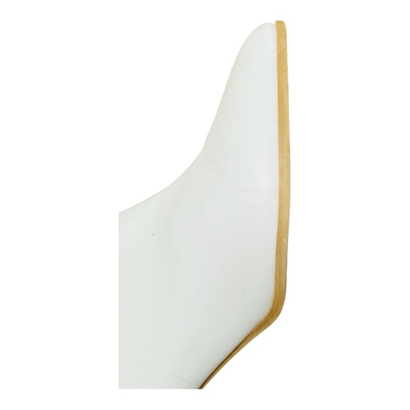 Qupid White Ankle Boots with Tan Heel - Picture 5 of 6